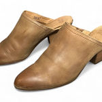 Frye Jacy Tan Leather Mules boho western leather pointed toe scandi girl Size 9 Photo 0