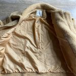 Elodie  Teddy Sherpa Fleece Zip Jacket Size Cozy Shacket Vanilla M Big Pockets Photo 2