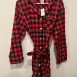 Lands' End Red and Black Flannel Nightgown by  Photo 0