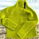 Central Park West Neon Green Half-Zip Sweater Size Small Photo 5