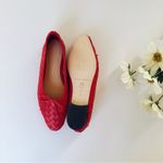 Loeffler Randall  Landry Woven Ballet Flat Red Leather Photo 8