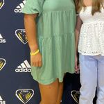 Sage  Green Mini Dress Photo 0