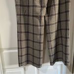 Reformation  Franklin Straight Ankle Cropped Trouser Pant Taupe Plaid 12 Photo 4