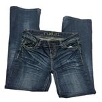 Rue 21  Dark Wash Bootcut Bedazzled Rhinestone Regular 3/4 Jeans Casual Y2K Photo 0