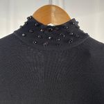 ZARA NWT Jeweled Turtleneck Long Sleeve Knit Dress in Black Size Small Photo 1