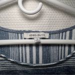 Rose + Olive Blue and White Striped 3/4 Sleeve Plus Size Tee Size 1X Oversized Photo 2