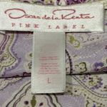 Oscar de la Renta Pink Label Lilac Paisley Satin Slip Dress L Coquette Y2K Soft Photo 5