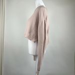 Socialite Women's Soft Long Sleeve Cropped Sweatshirts Pullover Pale Pink Small Photo 6