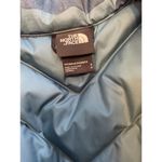 The North Face Women's Puffer Vest Jacket 550 Down Quilted Blue Camouflage Small Photo 7
