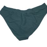 J.Crew New  Teal Ribbed Cross Front Cheeky Bikini Swim Bathing Suit Bottom 2X Photo 8