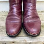 Justin Boots Justin Merlot Wine colored roper pull on cowgirl western boots 6 1/2 A Photo 2