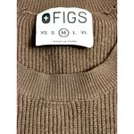 FIGS Size Medium Tan Brown Ribbed Pocket Sweater Minimalist City Casual Style Photo 7