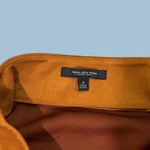 Marc New York  Faux Suede A-Line Skirt Brown Tan Gold Accent - Medium Photo 5