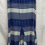 Poof! Women's blue loose hem pull on elastic stretch maxi casual knit skirt L Photo 0