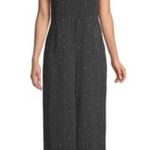 Karl Lagerfeld  Paris Black White Polka Dot Hearts Wide Leg Sleeveless Jumpsuit 6 Photo 0