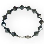 Graphite Crystal bracelet, dark gray single strand fashion jewelry Photo 0