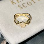 Kendra Scott Emilie Gold Double Band Ring in Iridescent Drusy New size 7 Photo 0