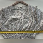 Maje floral print smocked button front long sleeve Ruffle Cotton dress M Photo 6