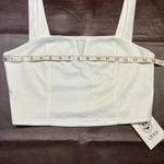 Cider  White Sleeveless Crop Top Sz M New Square Neck V Notch Tank Corset Style Photo 10