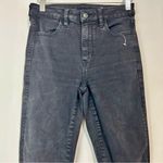 American Eagle  Women’s Distressed Super Hi-Rise Jegging Black Size 4 FLAW Photo 1