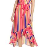 Julia Jordan NWT Stripe Midi Dress In Multi Photo 0