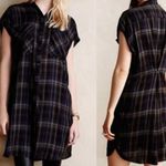 Anthropologie Holding Horses Blue Plaid Cody Button Up Midi Dress Photo 1