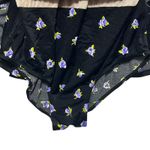 It Figures Womens 22W One Piece Swim Dress Purple Floral Ruched Slimming Tummy Black Photo 5