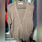 Free People  Beach Maiya Sweater-Smoked Mulberry Size Small Sweater Cardi Only Photo 5