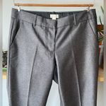 J.Crew Gunmetal Gray Silver Crop Straight Leg Trouser Dress Pant Size 4 NWOT Photo 1