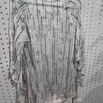 Lavender Brown  White Blue Stripe V Neck Kimono Sleeve Tunic Top Size M Photo 5