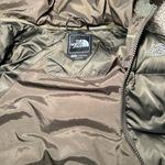 The North Face  Women's Olive Green Hooded Nuptse Vest 550 goose filled Photo 3