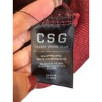 CSG Maroon Cotton Blend Hooded Full Zip Casual Sweat Jacket Men Sz XL Red Photo 7