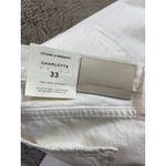 Citizens of Humanity NWT  Charlotte High‎ Rise Straight Leg White Jeans 33 School Photo 5