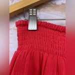 Mille resort and travel coral smocked waist button front midi skirt size medium Red Photo 6