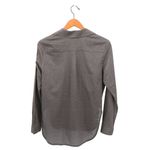 Brochu Walker Collared Top Blouse Shirt Cotton Popover Long Sleeve Gray S Photo 4