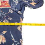 Billabong  Pink & Blue Floral Just Like You Dress Medium Boho Peasant Flowy Photo 7