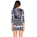 Diane Von Furstenberg Diane Van Furstenberg Celeste Two Romper in Leaf Placement Indigo Photo 15