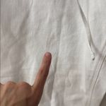 American Eagle Barrel Jeans Drawstring Cool White Stretch Mid Rise 8 Short Photo 3