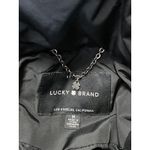 Lucky Brand  Black High Neck Long Sleeve Button Zip Quilted Puffer Coat Jacket M Photo 2