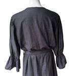 ELF Peony Black Linen Midi Dress, Sz XXL Photo 10