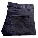 7 For All Mankind Womens Ankle Skinny Jeans Black Size 33 Denim Frayed Hem Photo 13