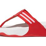 FitFlop Walkstar Toe Post Sandals Red White Striped Flip Flop Comfort Size 9 Photo 0