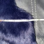 A New Day women S open front sleeveless faux fur vest navy blue Photo 10