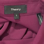 Theory  Sunaya Urban Crepe Shirt - Merlot - Small Photo 7