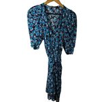 ZARA Blue Floral Belted Faux Wrap Dress BLOGGER FAVORITE Size Small Photo 4