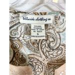 Telluride Clothing Co. Womens Linen Paisley Tank Top Beige Blue Size Small Photo 4