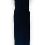 Necessary Objects Black ribbed knit maxi dress, women's large stretchy sleeveless scoop neck maxi Photo 7