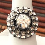 Premier Designs Multi Crystal Dome Ring Size 8 Photo 0