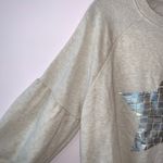 Aerie Tan Metallic Star Graphic Blouson Sleeve Sweatshirt Photo 2
