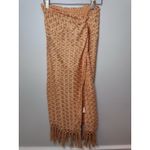 Ramy Brook Gaia Fringe Swim Cover-Up Skirt S Orange/Gold Elastic Waist Pull On Photo 2